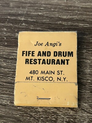 Joe Angi's Fife and Drum Restaurant 480 Main St. Mount Kisco NY Matchbook FULL