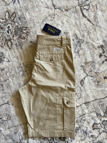 Polo Ralph Lauren Boys Stretch Twill Cargo Short Basic Sand Size 18 - Picture 2 of 8