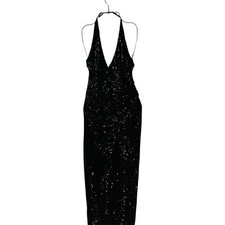 Champagne Taste Sequin Maxi Dress - Black- XL