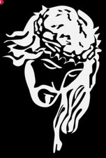 JESUS CHRIST WITH THORNS Vinyl Decal Car Wall Window Sticker CHOOSE SIZE COLOR