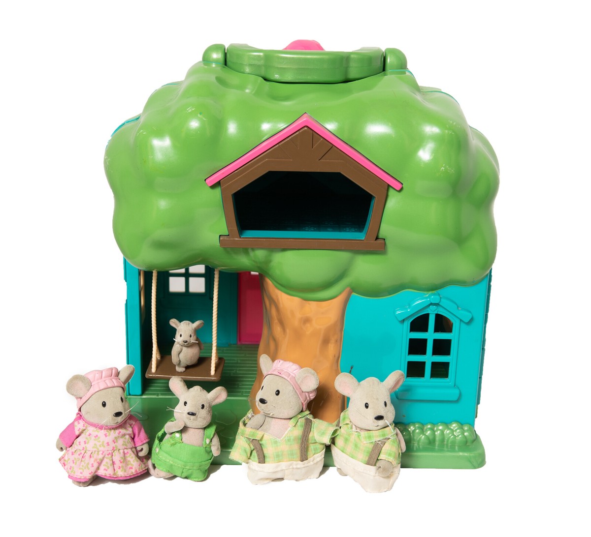 Lil Woodzeez Honeysuckle Hollow School House Play Set Toy House W/Critters