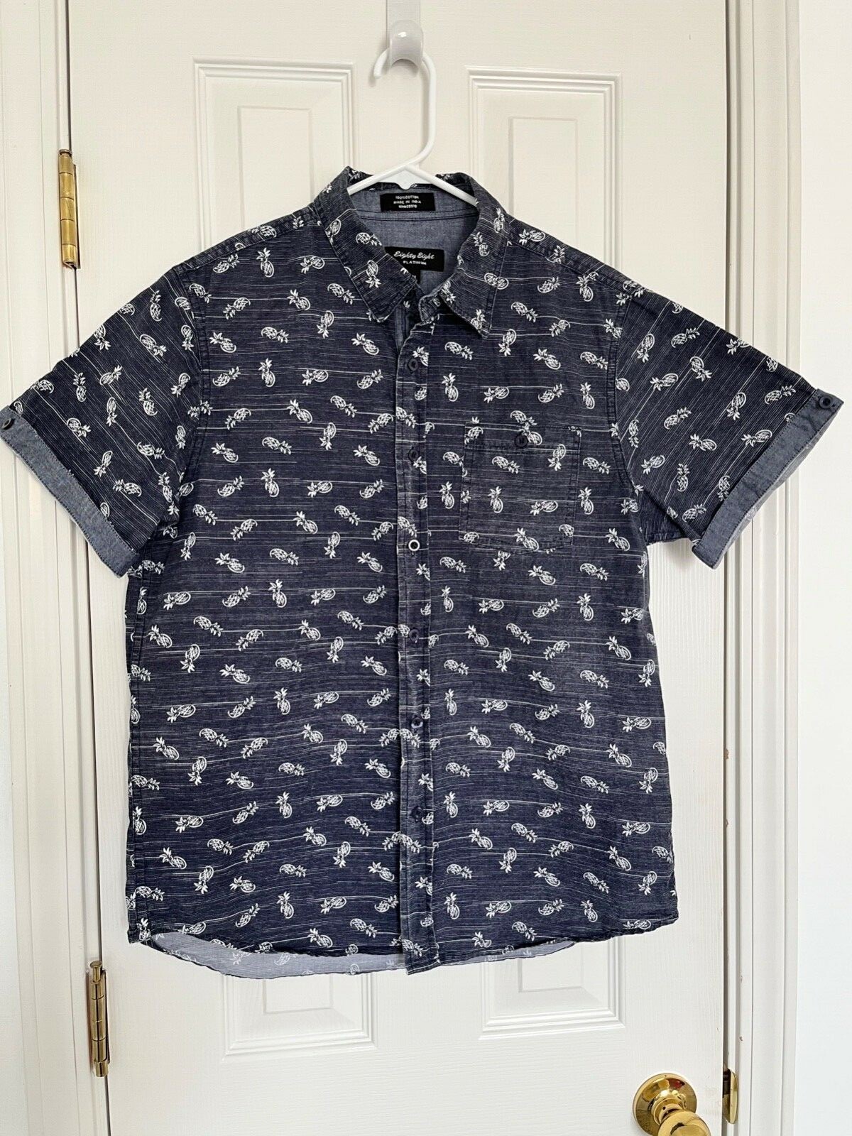 mens short sleeve pineapple shirt