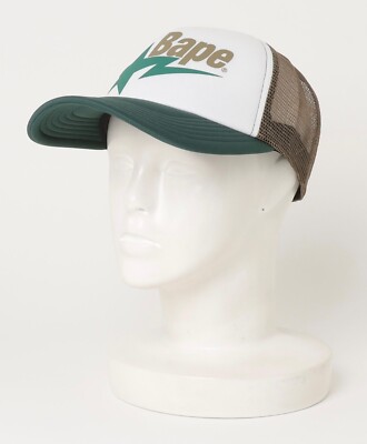 BAPE Sta Mesh Capホワイト/グリーン A Bathing Ape Bape Sta Mesh Cap green