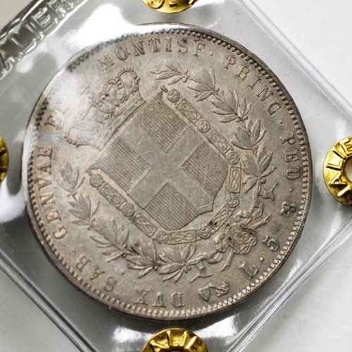 ITALIA REGNO DI SARDEGNA Vittorio Emanuele II - 5 Lire 1852 Genova - Imagen 2 de 9
