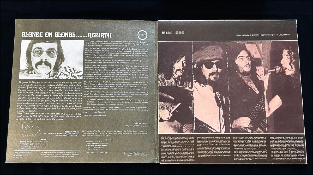 BLONDE ON BLONDE Rebirth UK 1st 1970 Ember Vinyl LP EX+/NM | eBay