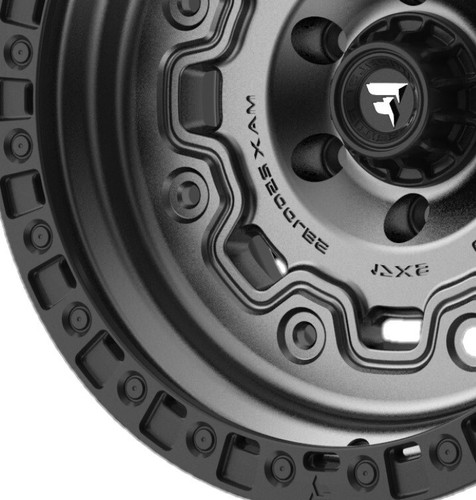 17 FITTIPALDI WHEELS RIMS 17X9 5X127 GUNMETAL ANTHRACITE BLACK LIP RING 5 RHINO - Picture 5 of 9