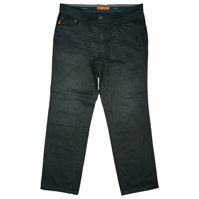 Francesco Botti Herren Jeans Comfort Hose Chino stretch 25 W36 L32 schwarz weich