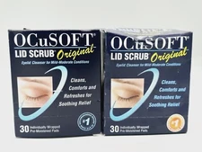 OCuSOFT Lid Scrub Original Eyelid Cleanser 30 Pre-Moistened Pads Exp 09/2025
