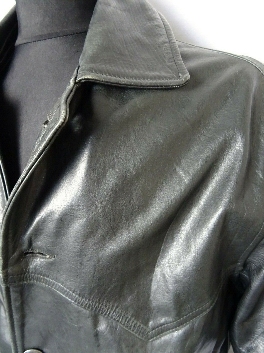 Men's Vintage 1980's Cowhide Leather Sports Jacket 42R | eBay UK