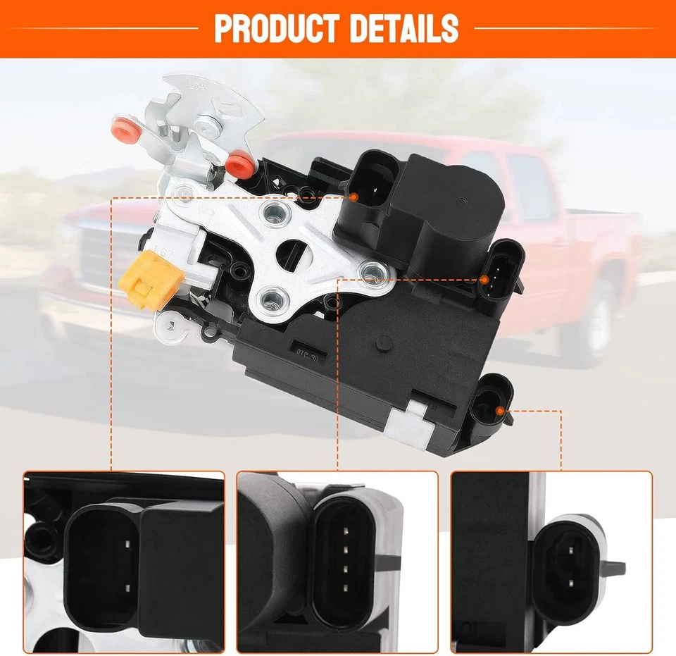 Front LH Driver Side Door Lock Actuator For 2001-2006 GMC SIERRA 3500 Foto 2 de 4