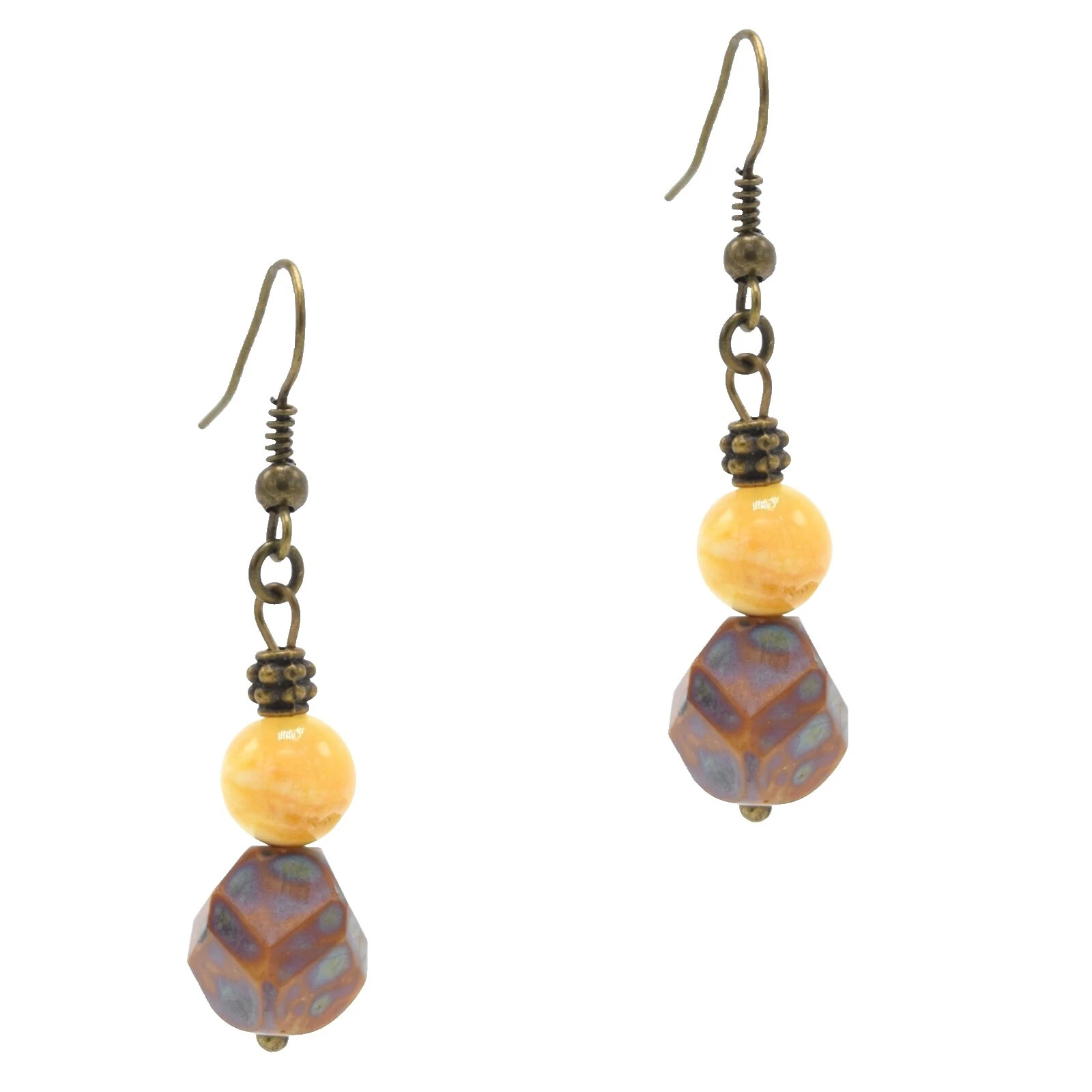 Pendientes de Moda de ágata de Bronce