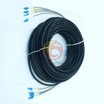 1PC 100M Field Outdoor LC-LC UPC 4 9/125Single Mode Fiber Patch Cord #D3
