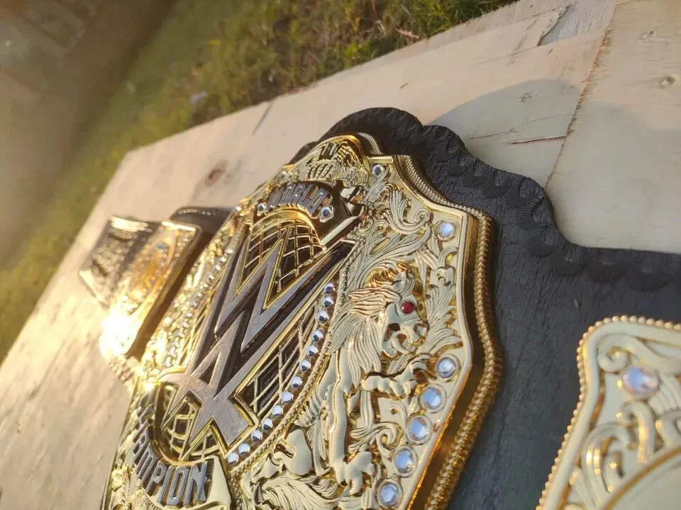 Cinturón Réplica Título Campeonato Mundial Peso Pesado 4MM Zinc HD Aleación + Bolsa Gratis C Foto 3 de 4