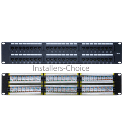48 port Cat6 UTP LAN wall mount Mini patch panel bracket RJ45 110 Network