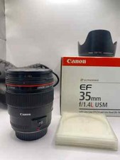 Canon EF 35mm f/1.4L USM incl B+W UV Filter Hood Case Boxed Excellent Condition