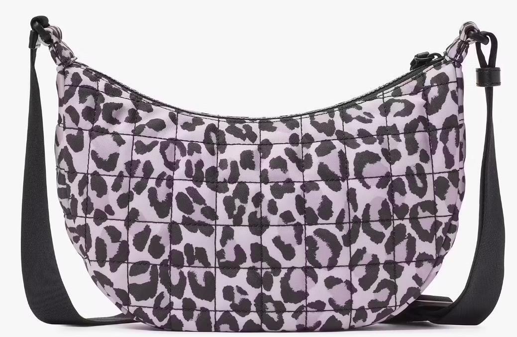 KATE SPADE CAMDEN QUILTED LEOPARD PRINT SLING BAG VIOLET KATE SPADE CAMDEN QUILTED LEOPARD PRINT SLING BAG VIOLET