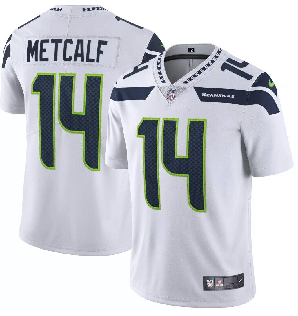 NIKE DK Metcalf Seattle Seahawks Wolf Gray Football Jersey