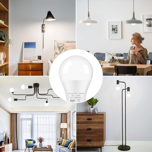24-Pack A19 LED Light Bulbs, 13W 5000K Daylight White Bulbs, 100W Equivalent ... - Picture 8 of 8