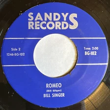 Bill Singer - Romeo 45 Sandy Rockabilly vg+