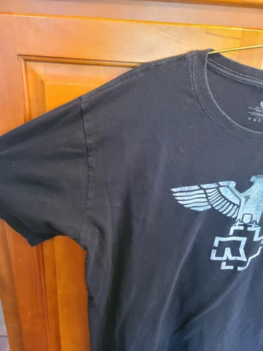 Vintage Y2K Rammstein Deutschland Eagle Logo Heavy Metal Band Tee T-Shirt 2XL - Picture 11 of 13