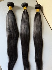 100 Virgin Human Hair Extensions- 3 Bundle deal- 24  24  24 Straight