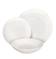 Servizio Piatti 18 pezzi Modus per 6 Persone in Porcellana Bianca Tognana