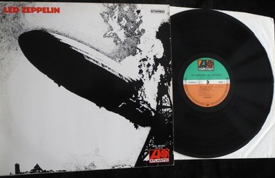 LED ZEPPELIN 1 Self-Titled - German Atlantic LP with Mis-Spells - Vinyl EX