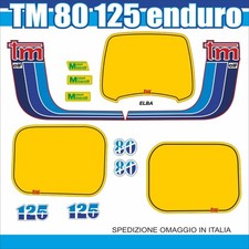 TM 1983  80  125  ENDURO kit  completo di portanumeri  Adesivi in kristal