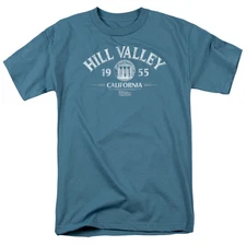 Back To The Future Hill Valley 1955 Mens T Shirt Slate Officially Licensed