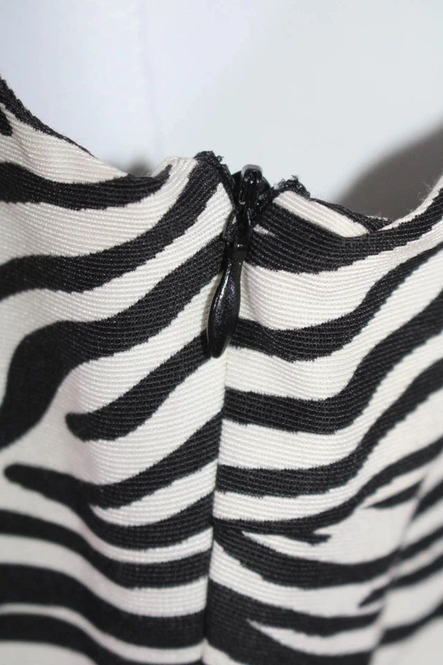 Vestido Vaina Julie Marrón Para Mujer Colorblock Estampado Animal Cinturón Negro Talla 8 Foto 4 de 4