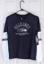 NWT Seattle Seahawks NFL Youth Shirt Size Medium 10 12, Long Sleeve, Football