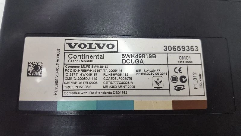 Chasis ECM entrada sin llave con bloqueo antirrobo compatible con Volvo XC60 521106 14-17 Foto 2 de 4