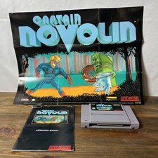Captain Novolin SNES With Manual And Poster Tested RARE