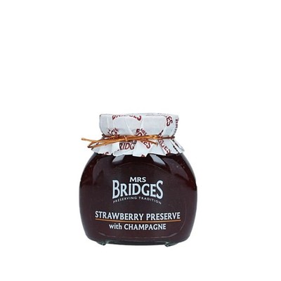 Mrs Bridges Erdbeerkonfitüre mit Champagner 340g 0.34 kg (24,38 EUR/kg)