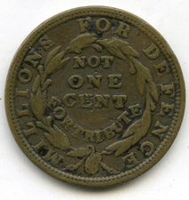 1837 Merchant Exchange Not One Cent Hard Times Token Medal Tribute - P963