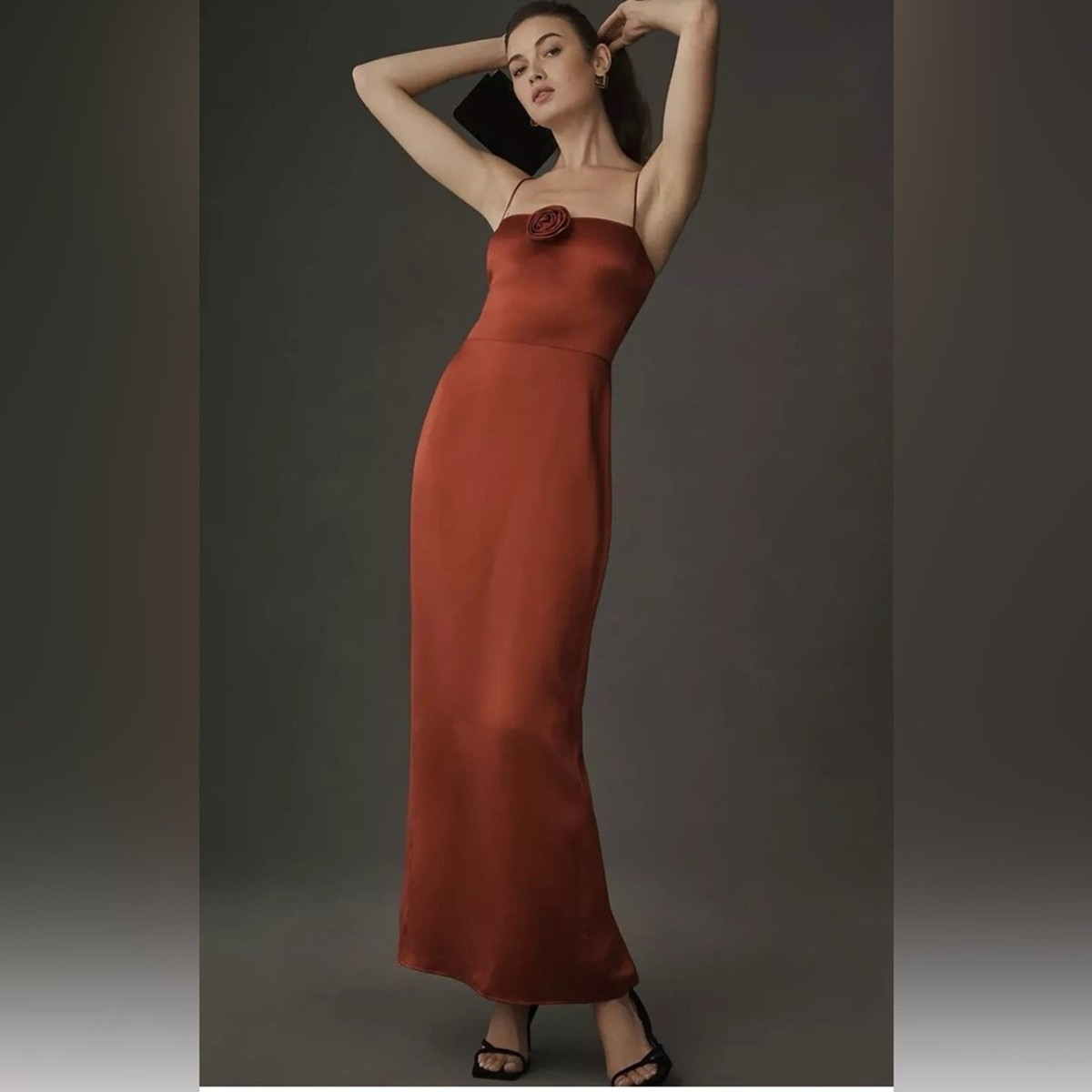ladies red dress size 10 Reformation Frankie 100% Silk Maxi 10. NWOT. Retail $298 summer black dress