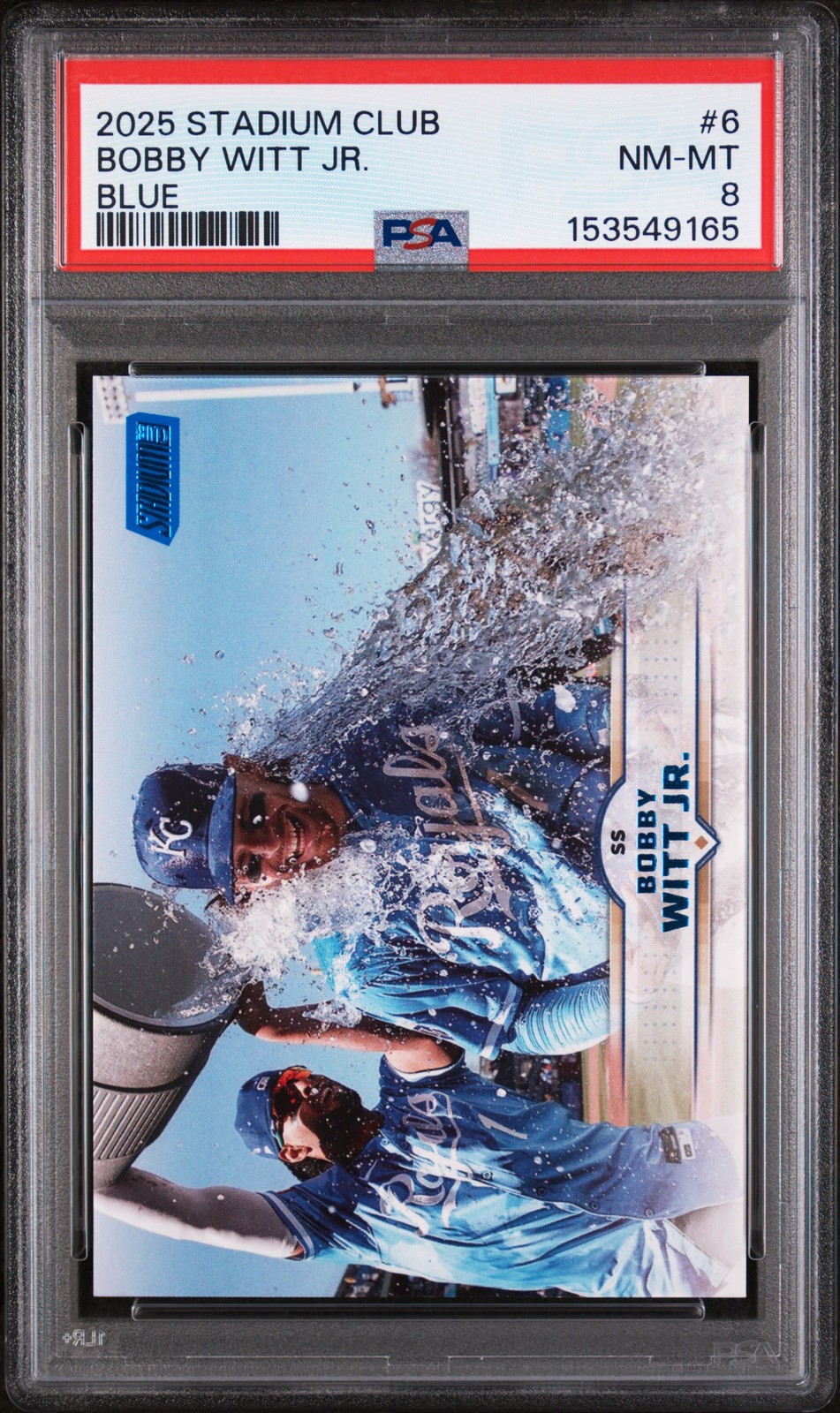 2025 TOPPS STADIUM CLUB BLUE #6 BOBBY WITT JR. PSA 8