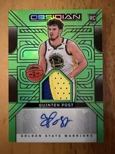 🔥 QUINTEN POST - 2024-25 OBSIDIAN RPA ROOKIE PATCH GREEN FLOOD RC AUTO /25