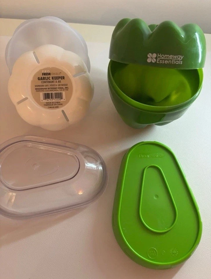 Juego de TRES guardianes de almacenamiento de alimentos - ajo, aguacate y pimienta - ¡ENVÍO GRATUITO! Foto 4 de 4