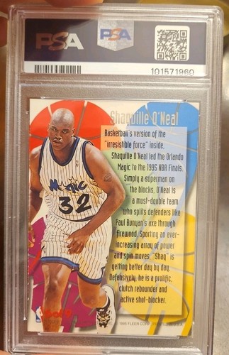 1995-96 Ultra Rising Star Gold Medallion Shaquille O’Neal PSA 7 ( Rare!!!!l) 🔥 - Picture 2 of 2