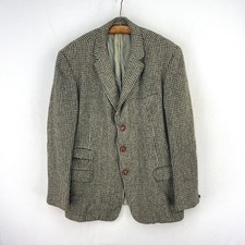 Harris Tweed Dunn Co Crofters Sakko Herren 40R Grün Vintage Wolle Sport Blazer