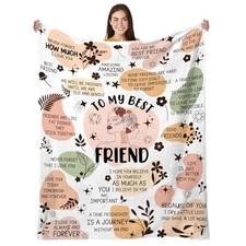 Best Friend Birthday Gift for Women, Bestie Blankets, 50"x60" Best Friend Gift
