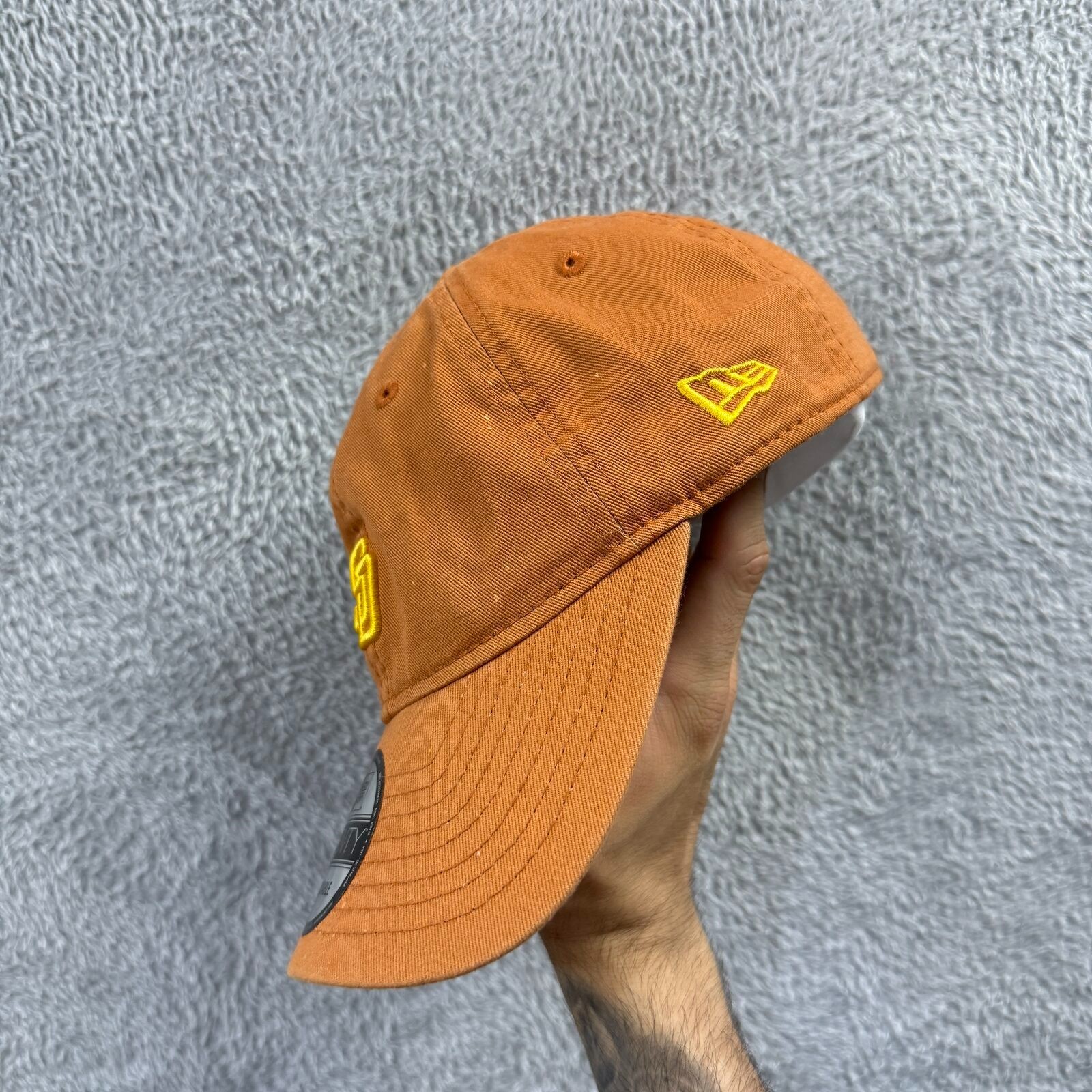 Vintage New Era San Diego Padres SD Yellow Logo OSFM Adjustable Baseball Cap image 7