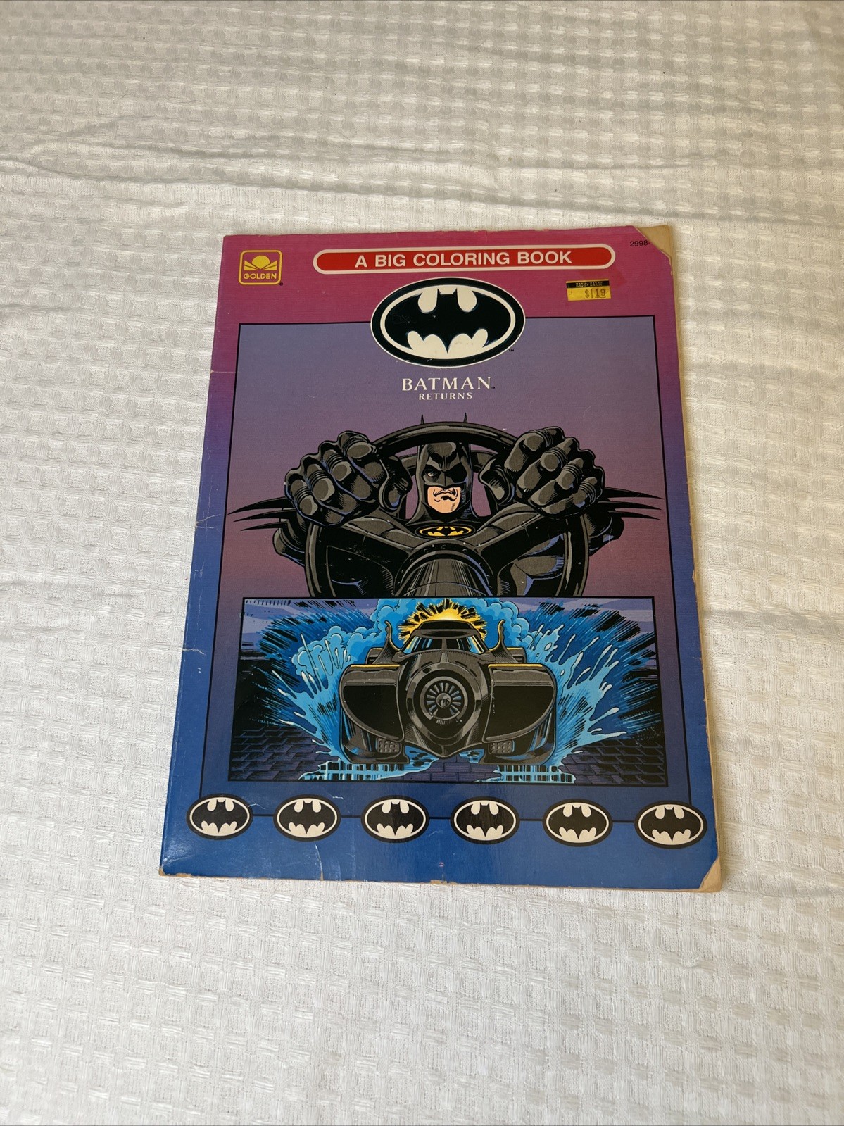 1992 DC Comics Batman Returns Golden Coloring Book Vintage