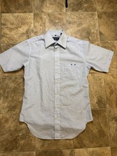 vintage Givenchy For Chesa Button Down Designer Shirt Size 14.5 20x29 Blue KW