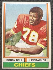 1974 TOPPS BOBBY BELL (KANSAS CITY CHIEFS) #59 VG/EX WAX ON BACK