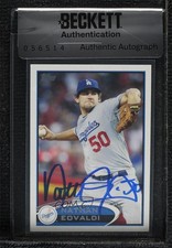 BAS 2012 Topps Nathan Eovaldi #405 Seal of Authenticity Auto