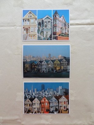KONVOLUT 3 AK Ansichtskarte San Francisco Victorian Houses Kalifornien 80er