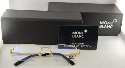 Gafas de sol Montblanc | Montura dorada / Lentes transparentes 100 % con protección UV - Imagen 1 de 4
