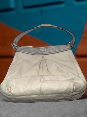 Coach Ashley Hobo Beige Leather Crossbody/Shoulder Bag